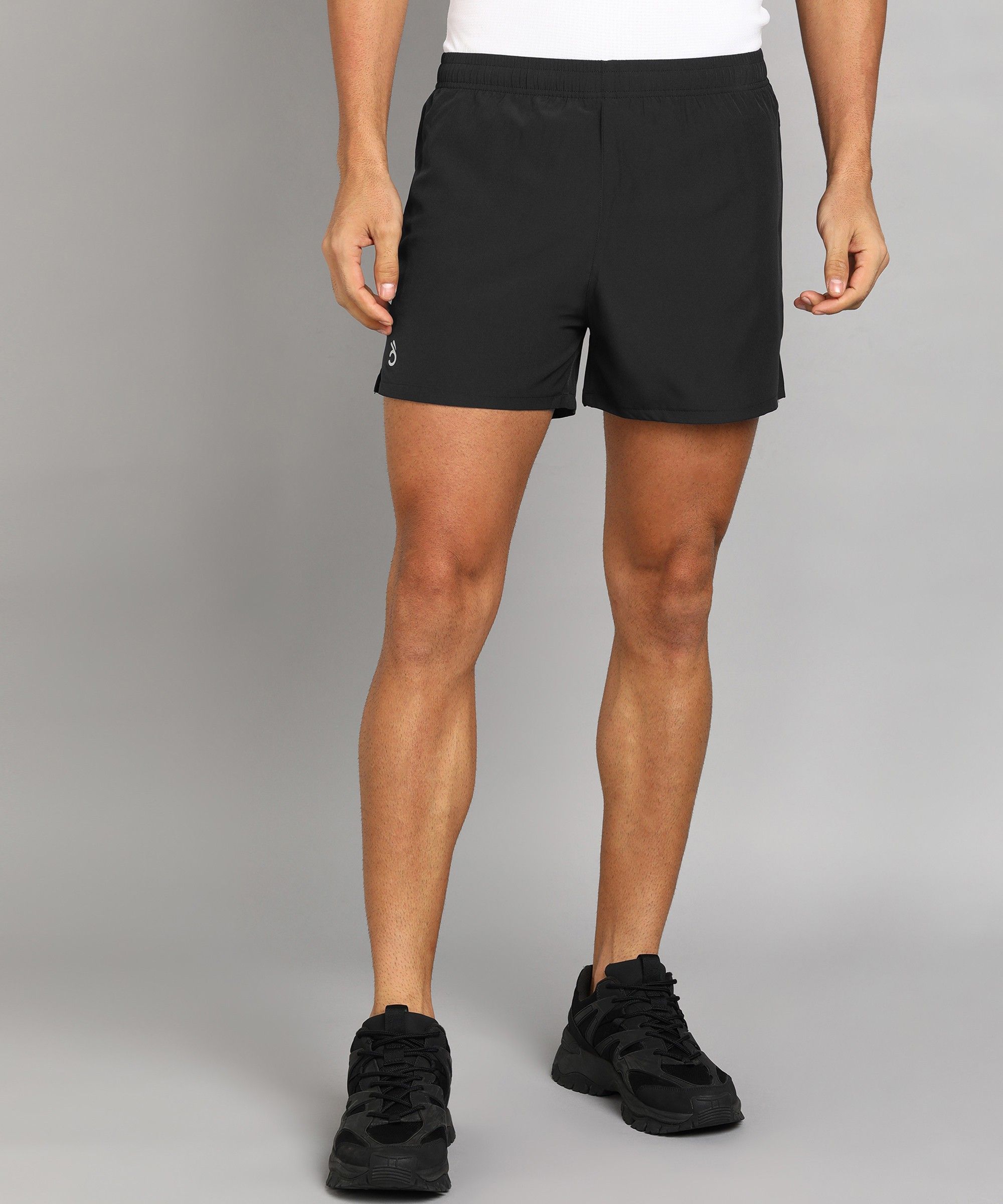 Solid Men Black Regular Shorts-image-38