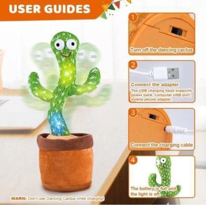 haulsale Dancing Talking Cactus Plush Toy, Wriggle, Singing, Repeats What You Say-392-picture-37