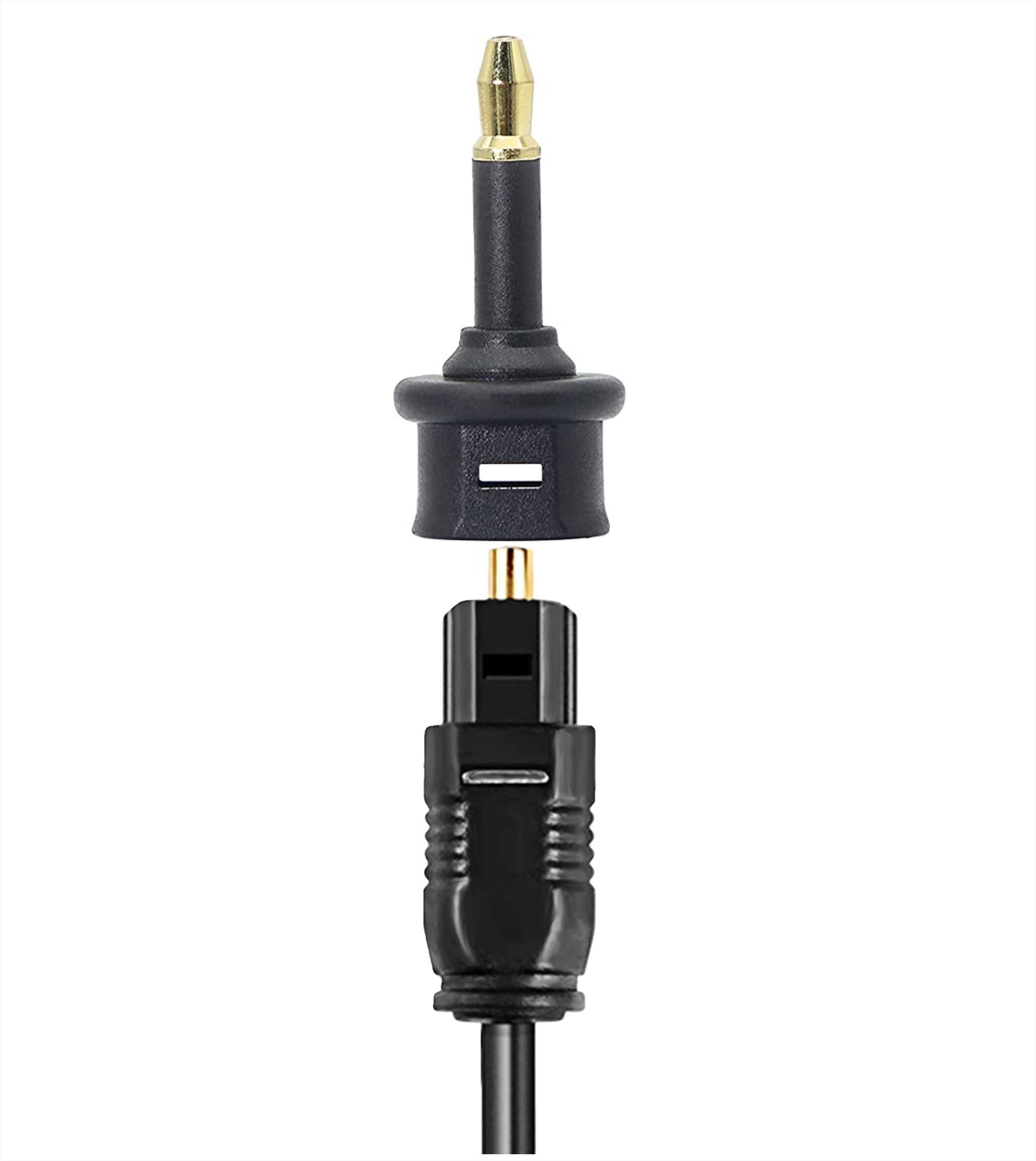 ONCRO Fiber Optical Cable 0.01 m toslink to mini 3.5mm male adapter 2 pcs digital optical audio female connector-image-14