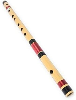 shiv'z muzic Flute, F Sharp medium, BUDGET Bansuri, 14 inches (with Written Manual & Bag) Bamboo Flute-picture-14