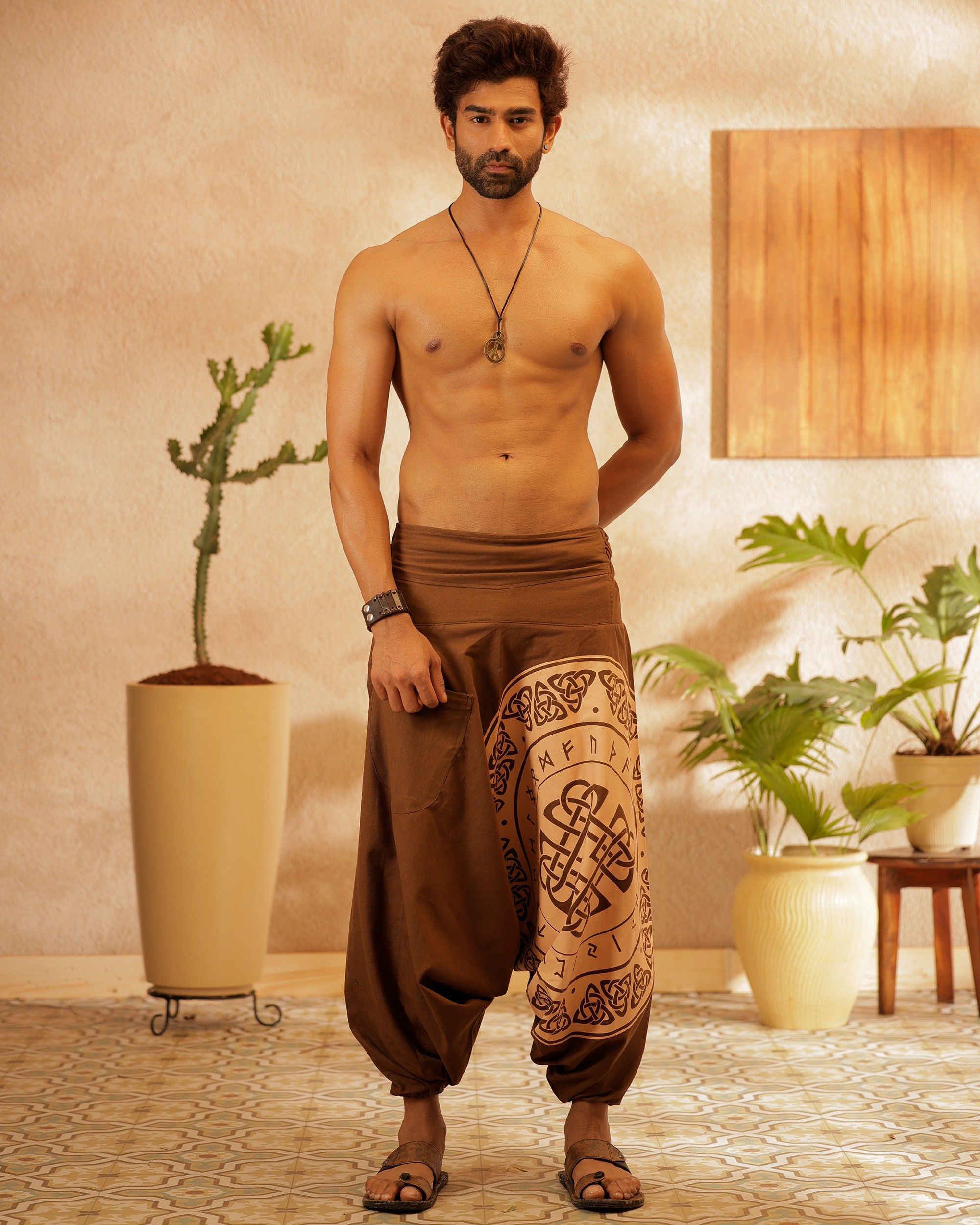 stand out Printed Cotton Men Harem Pants-picture-23