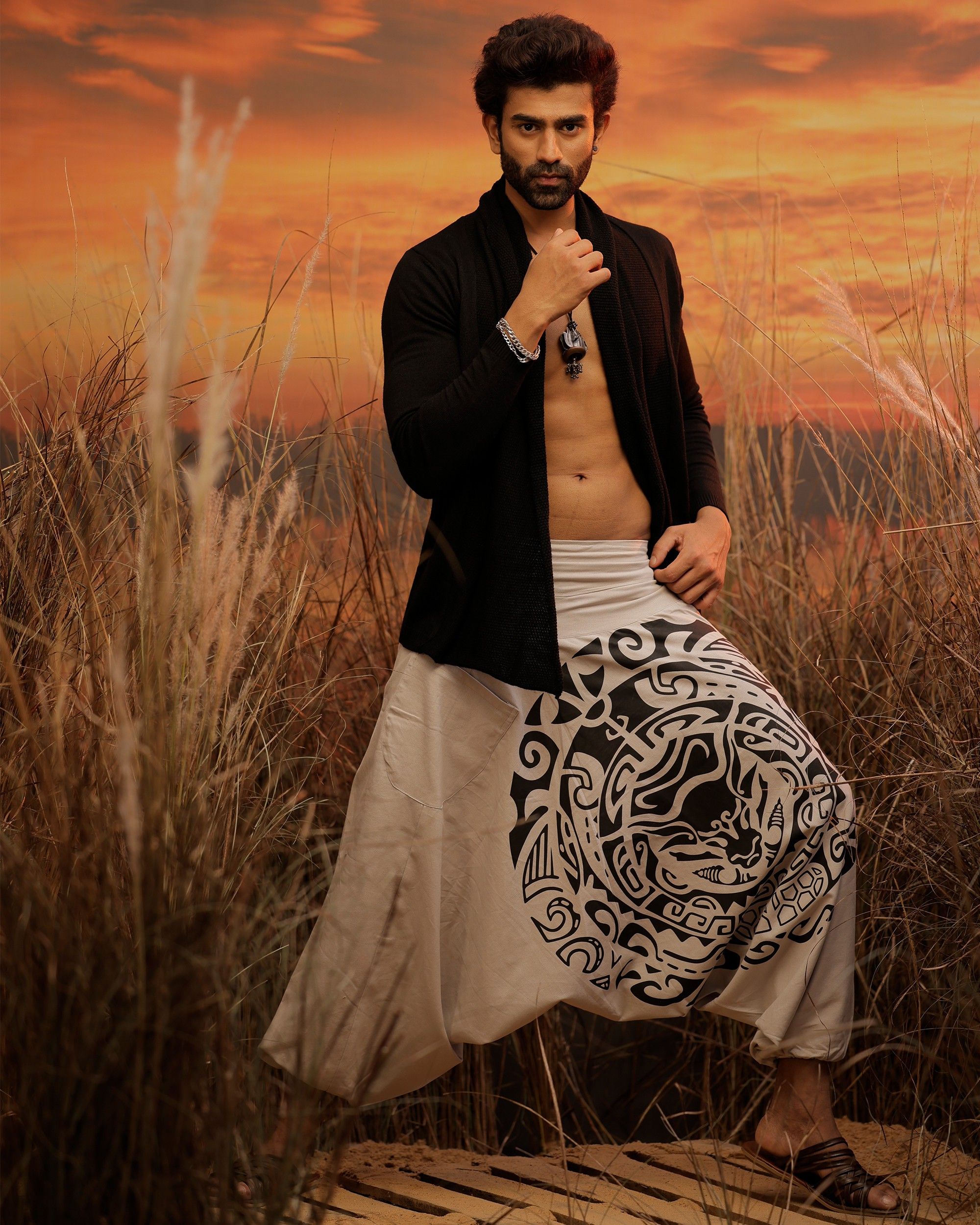 Printed Cotton Men Harem Pants-image-41