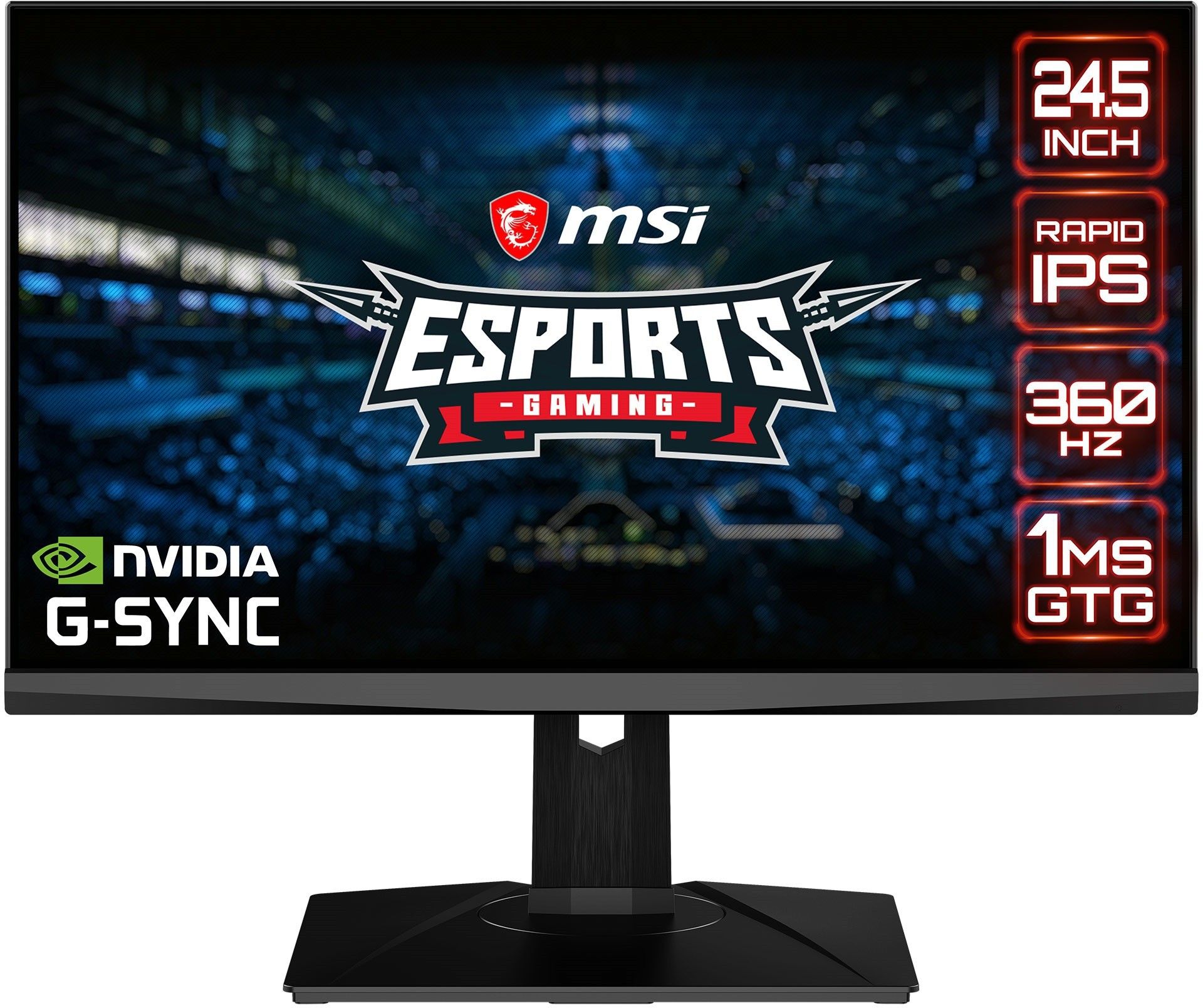 MSI 62.23 cm (25 Inch) Full HD IPS Panel with Adjustable Stand, Frameless Design, Anti-Flicker and Less Blue Light, Ultra Low Motion Blur Extreme Gaming Monitor (Oculux NXG253R)-image-1