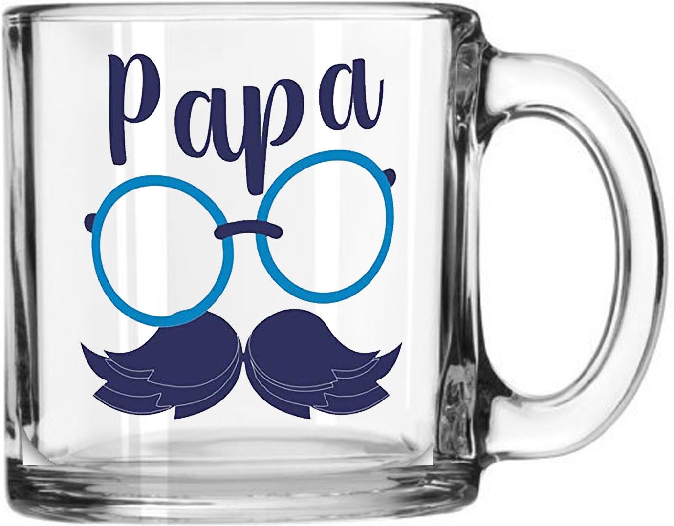Pack of 1 Glass " I LOVE PAPA " Unique Transparent Glass Mug Gift for dad anniversary birthday-image-49