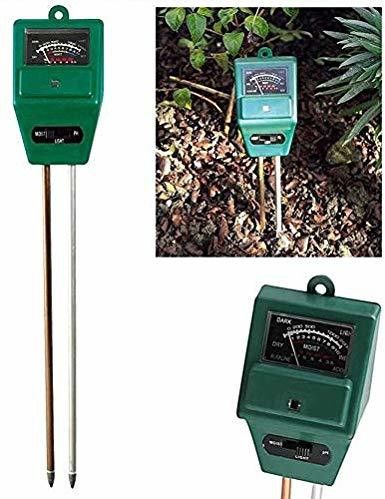 3 In 1 Soil Thermometer, Soil Moisture Light Inspect Acidity Meter Digital pH Meter