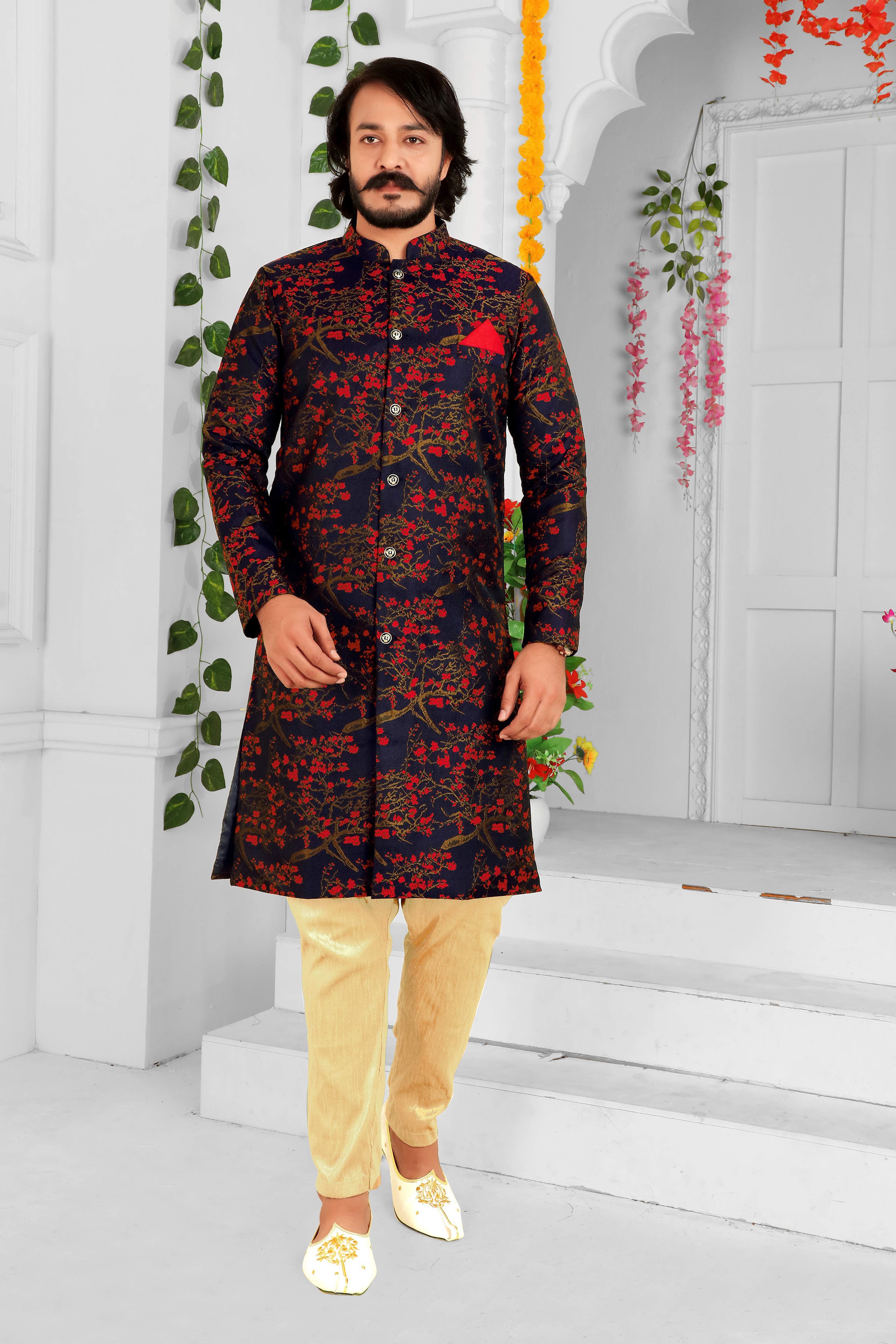 Brand Boy Printed Sherwani