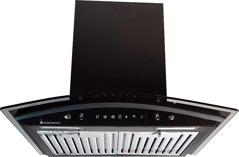 wonderchef Ruby 90 cm Auto Clean Wall Mounted Black 1200 CMH Chimney-picture-34