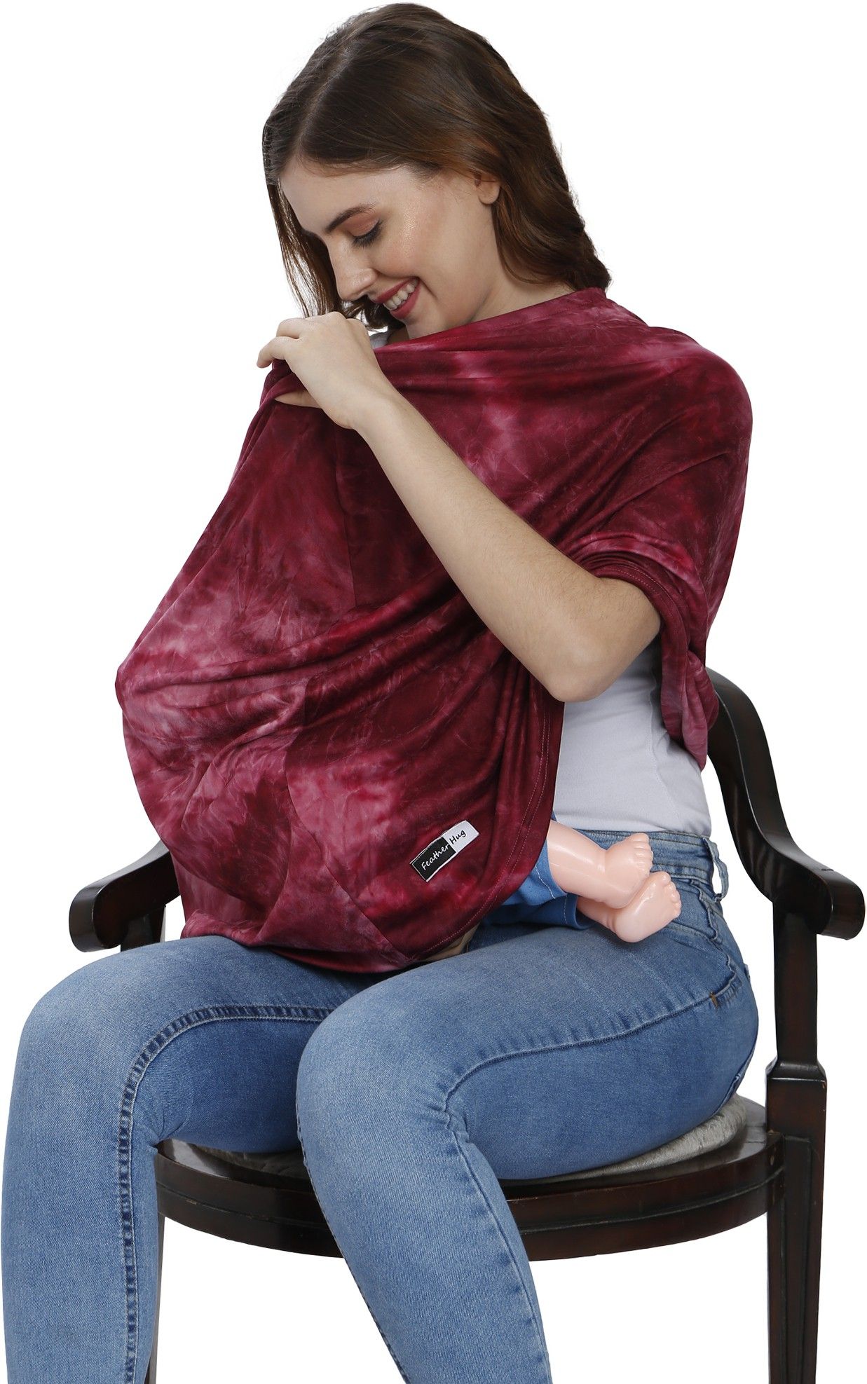 360° Nursing Cover for Breastfeeding, Scarf, Breathable, Babysitting Feeding Cloak-image-15