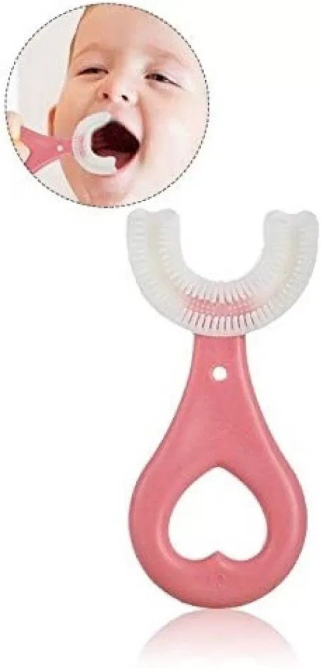 U-shaped Years Mouth Cleaning Silicone Clean Brushing Kids Teeth Pack of 1 Soft Toothbrush-image-12