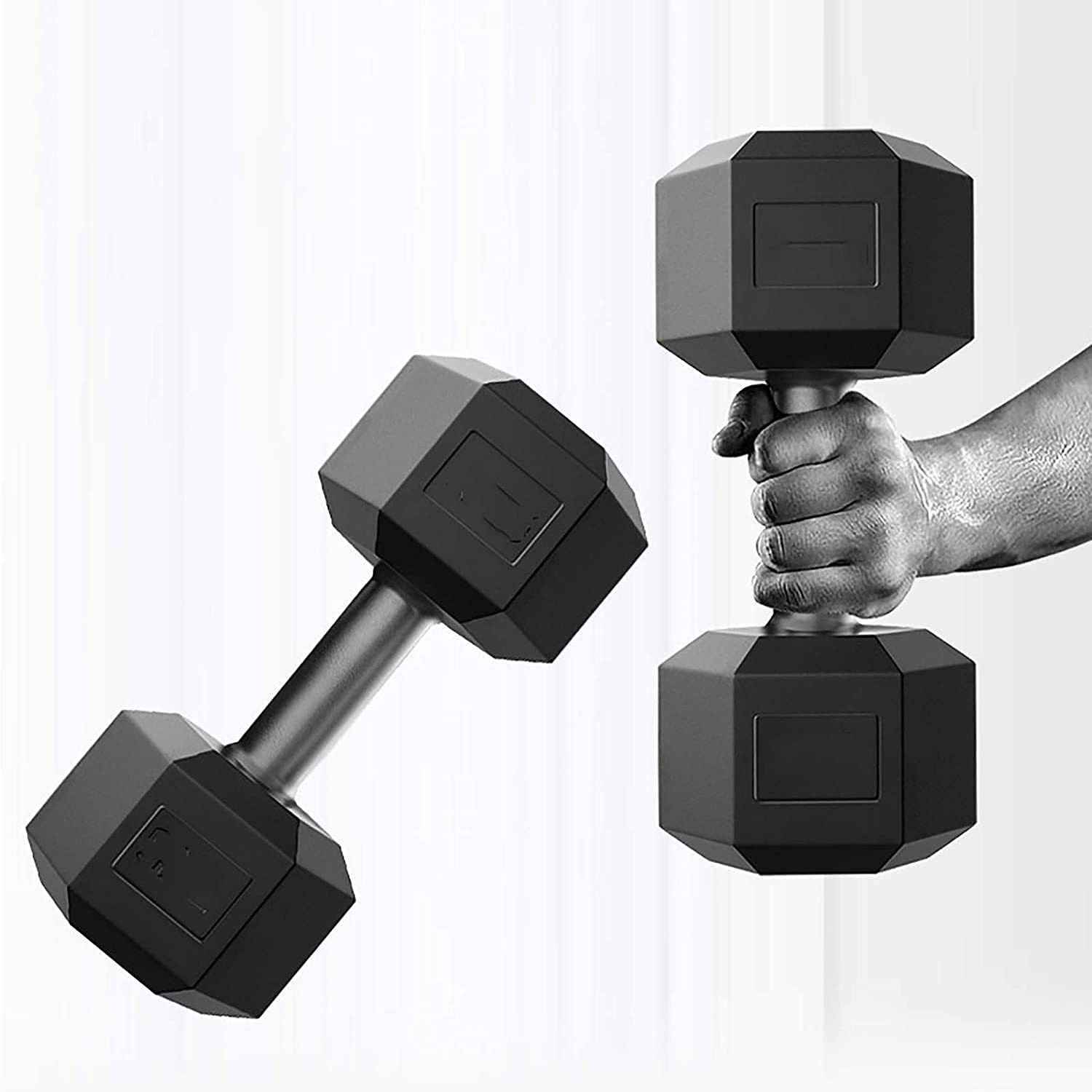 PVC Set 3KG X 2 PCS, 1 Pair , Hex , Home Gym Fixed Weight Dumbbell-image-40