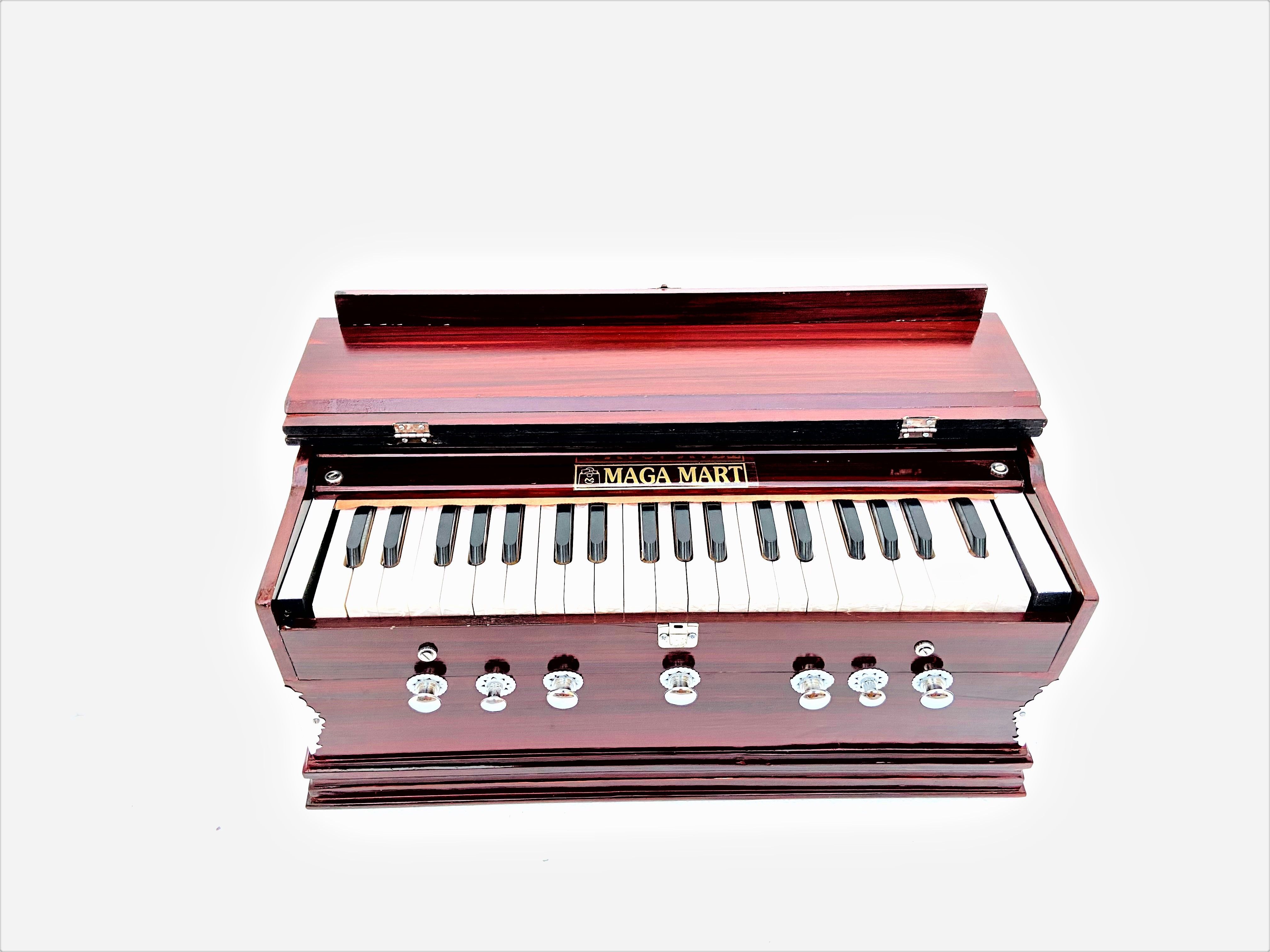 7 Stopper 39 Keys | Two Reed (Bass-Male) 3.2 Octave Harmonium With Bag 3.2 Octave Hand Pumped Harmonium-image-29