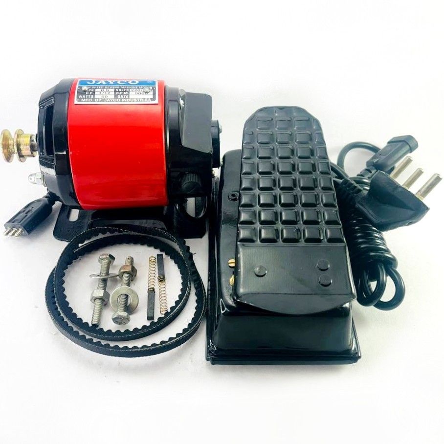 Sewing Machine Motor (COPPER WINDING)1/12 H.P with Quality Speed Controller-RED- Electric Sewing Machine-image-42