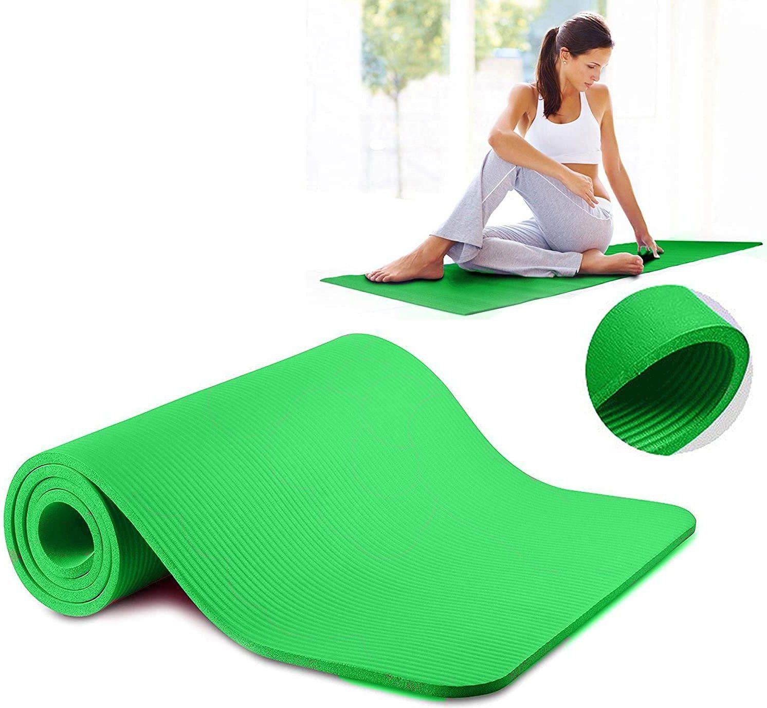 en ligne Yoga mat for Women and Workout Fitness Pilates and Meditation, Anti Tear & Slip Green 4 mm Yoga Mat-picture-10