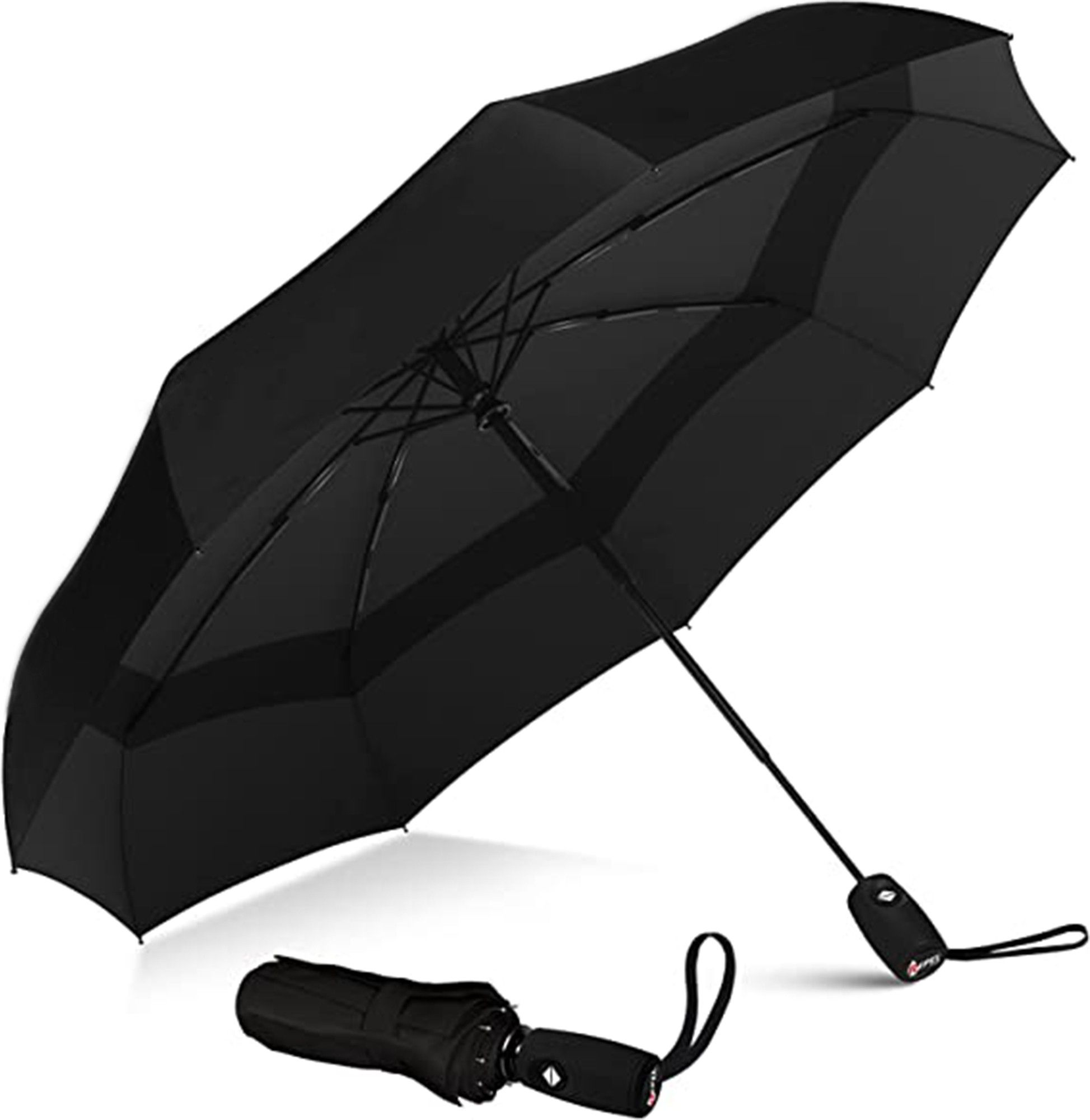 Travel Umbrella Windproof and UV Protection Manually Open Polyester Umbrella Umbrella-image-0