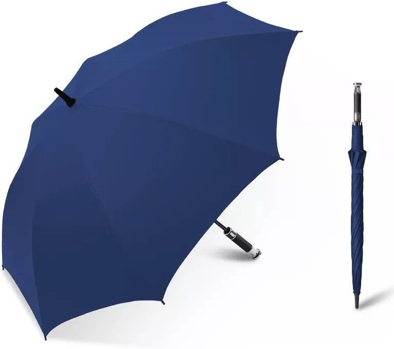 37' Windproof Large Golf Stick Umbrella with Cover UV Protection Rubber Handle Umbrella-image-45