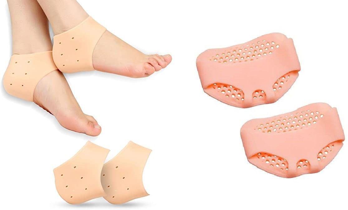 Silicon Heel Pads AND Half Toe Pain Relief Heel Support(1-1 Pair) Heel Support-image-40