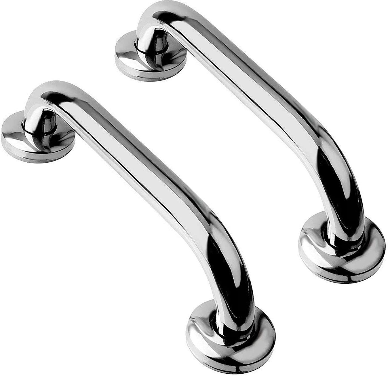 Wall Mounted Safety Hand Support Balance Handle Bar, Chrome 8 Inch(Pack of 2) Shower Grab Bar-image-27