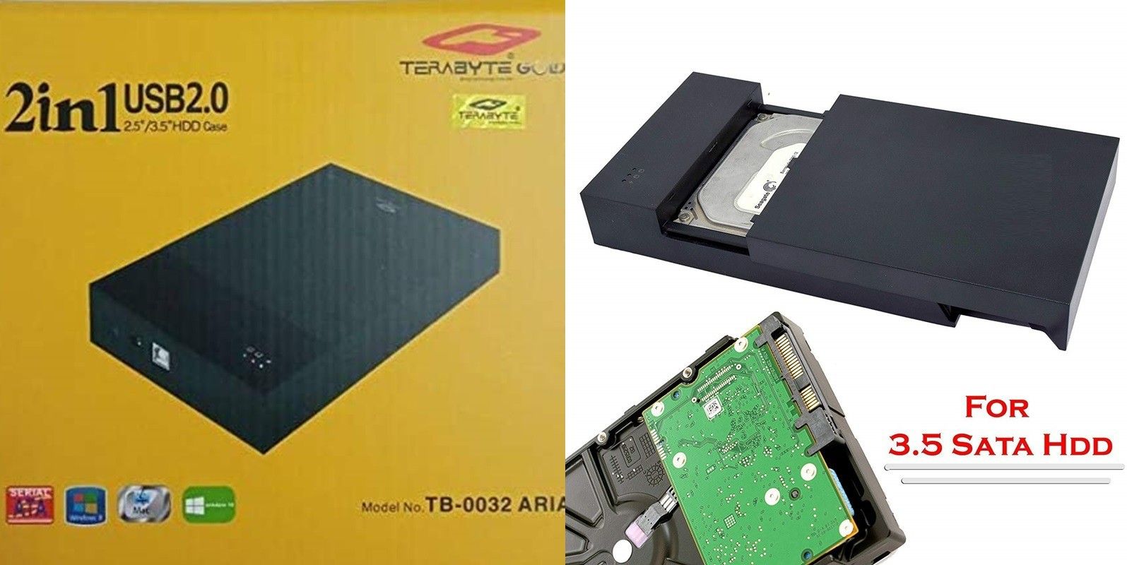 TERABYTE 2.5" and 3.5" USB 2.0 2in1 External Hard Disk Desktop Casing for HDD Sata Dual 3.5 inch Hard Drive Enclosure USB 2.0 External 2.5 inch & 3.5 inch 2in1 Desktop Casing-image-45