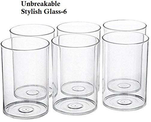 chapo (Pack of 6) Plastic Unbreakable Stylish Water Juice Bar Glass (Set Of 6) Glass Set Water/Juice Glass-picture-15