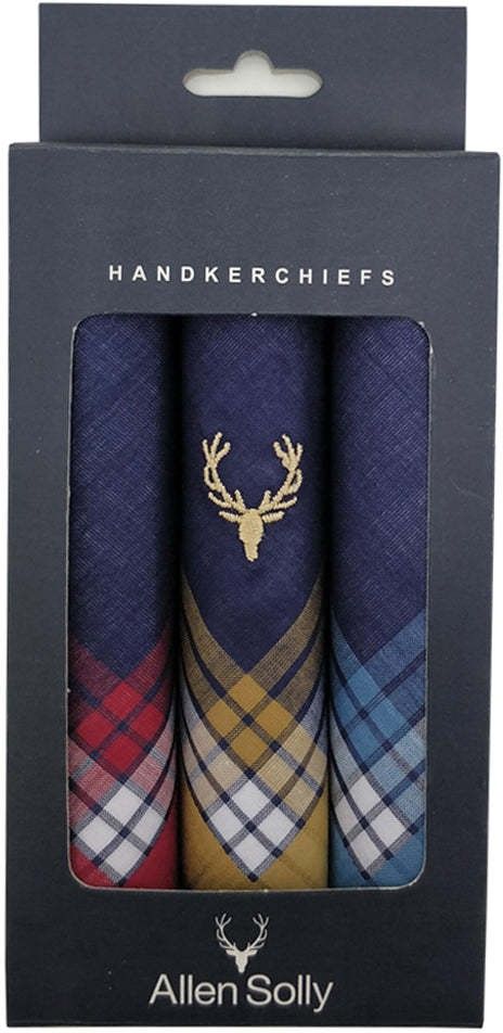 Allen Solly Men's Cotton Dark Handkerchief with Brand Logo ["Multicolor"] Handkerchief-picture-14