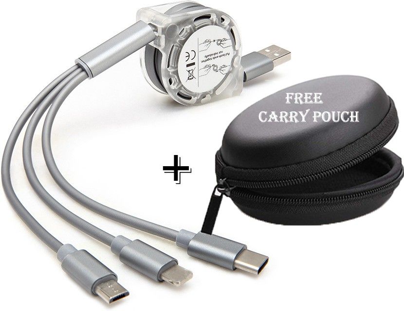 POZUB Fast Retractable Charging Data Cable Multiple Port Charging Cable+Carry Pouch Charging Pad-picture-15