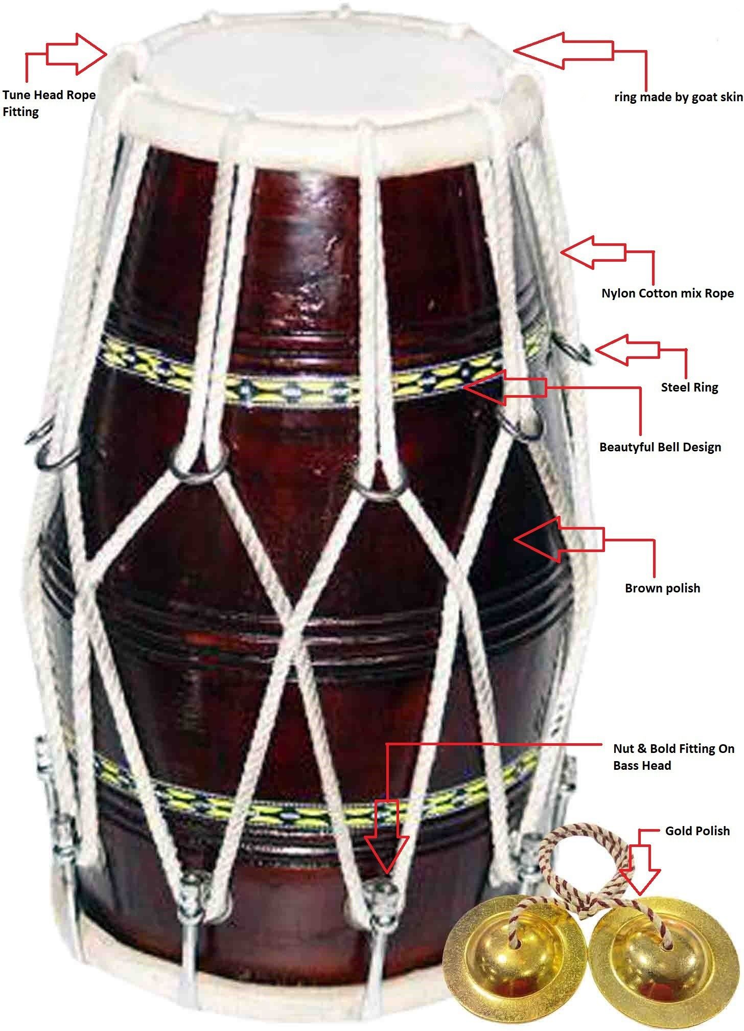 ram musical With Manjira 012 Nut & Bolts Dholak-picture-15