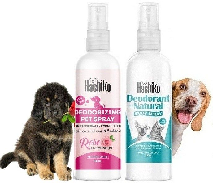 hachiko (Combo of 2) Dog Deodorizing Body Spray + Deodorant Body Spray For All Dog & Cat Natural Cologne-picture-25
