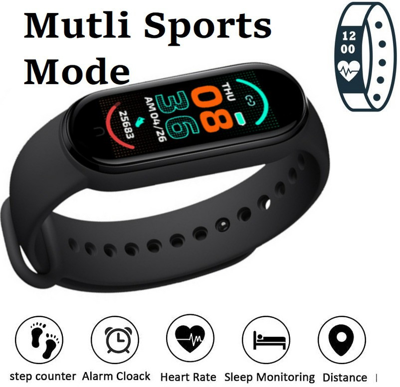 Jocoto m762-M4 PLUS MULTI FACES SLEP TRACKER SMART BAND BLACK(PACK OF 1) image 1