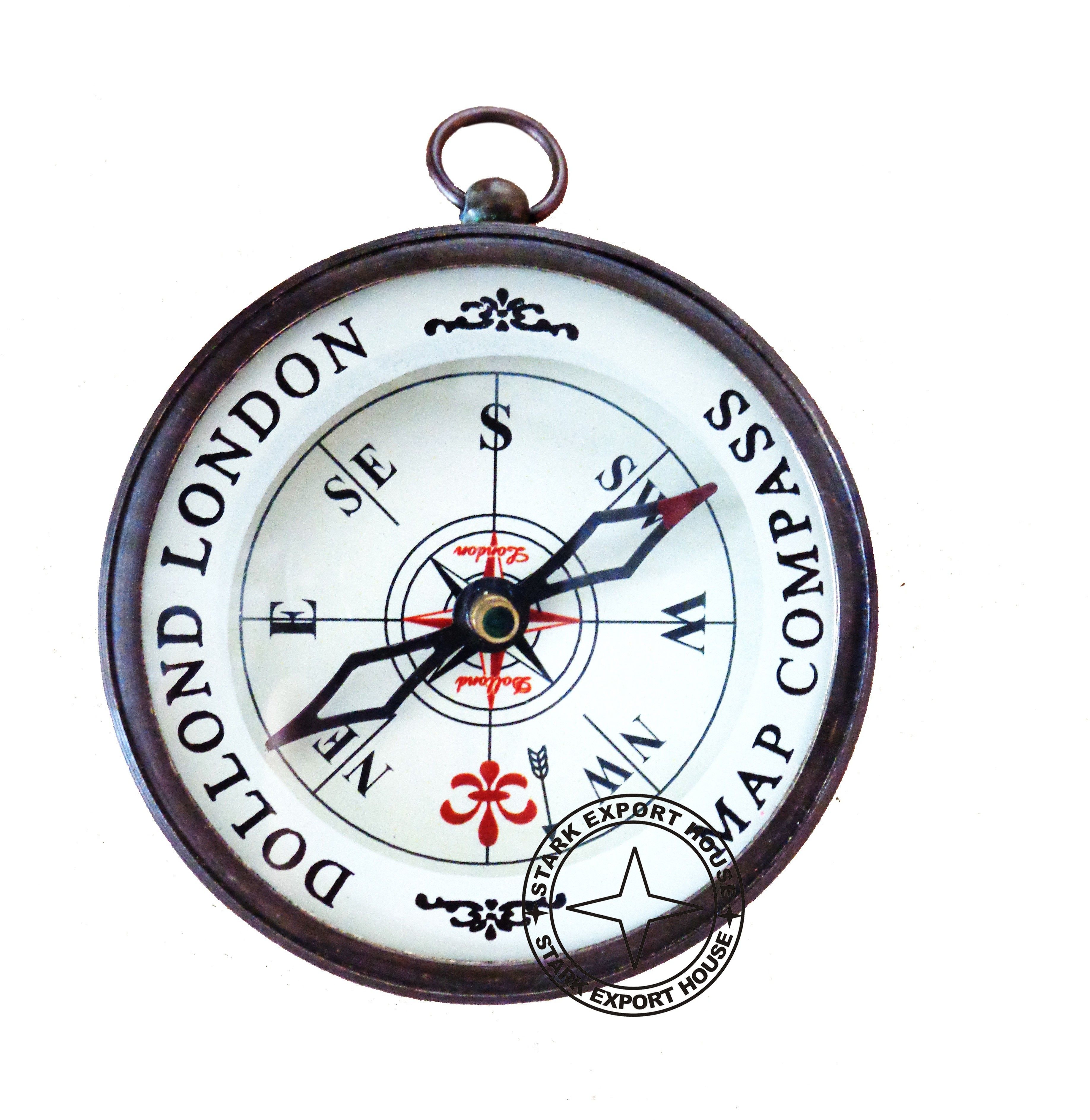 Brass 2.5 Inch Sundial Compass Great Gift Item Compass-image-36