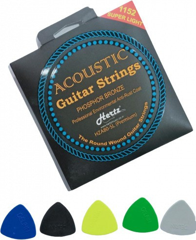 hertz Acoustic 5 PICK STRING SET OF SPANISH AND Guitar String image 1