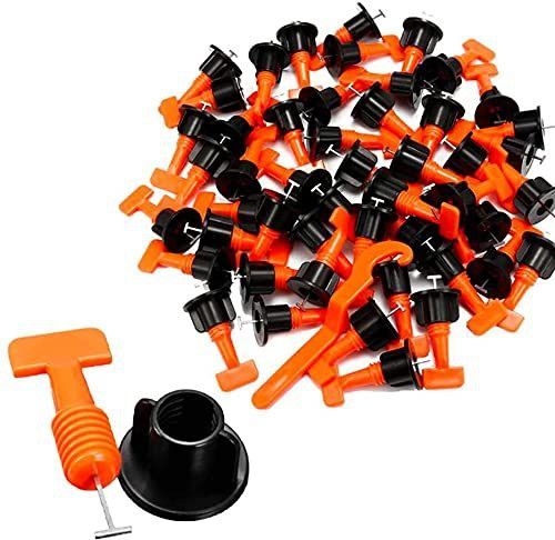 50 pcs reusable tile leveling system kit tile leveler non-magnetic mason's level