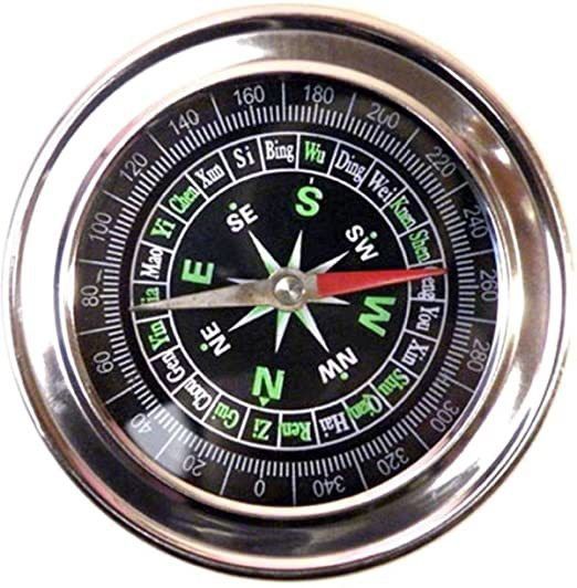 Compass Stainless Steel Directional Military Magnetic Compass(7.3 cm) for Travel Compass