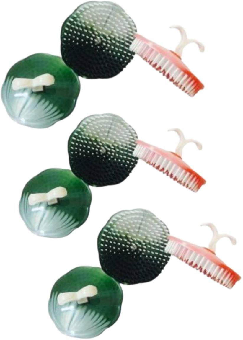 s mark Round Circle Shampoo Massage Comb For Men And Boys | Pack Of 9 | (Random Color) image 1