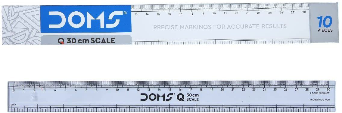 Q Series 30 cm Transparent Scale | Precise Marking For Accurate Results Ruler