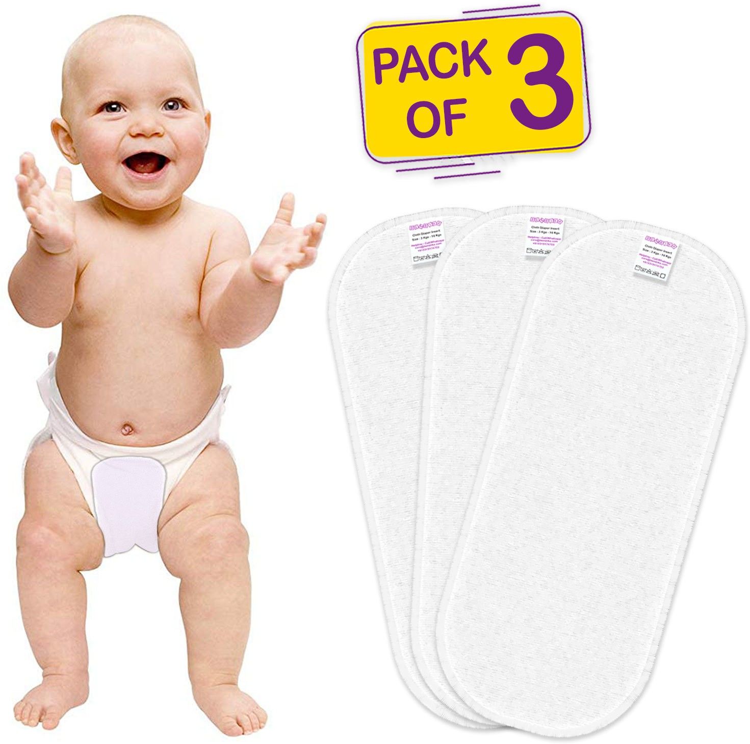 Cloth Diaper for Micro Fiber Inserts, Natures Cloth Diaper Liner (Set of 3)-image-26