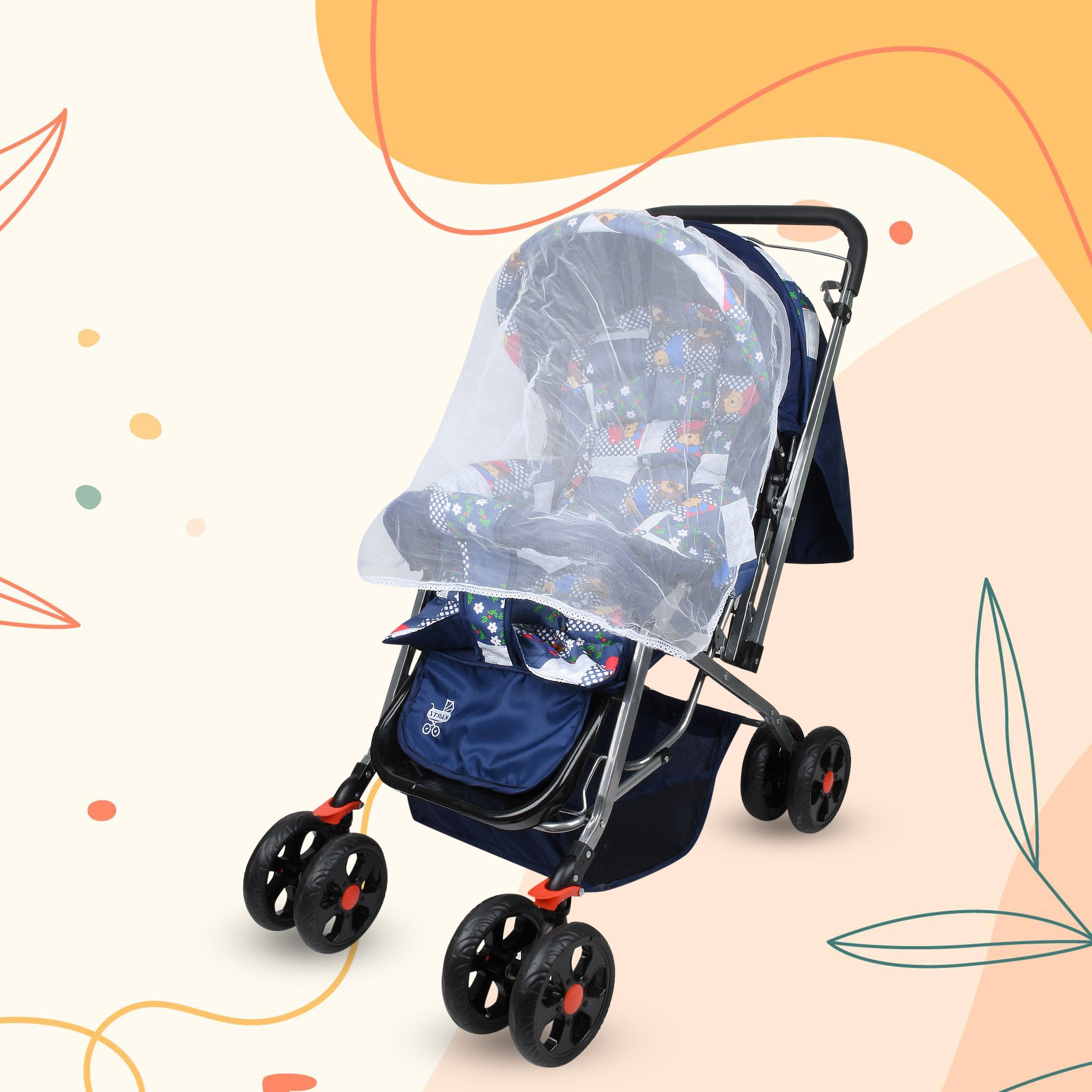 duggi muggi Stroller/Pram, Easy Fold, for Newborn Baby/Kids, 0-3 Years Stroller-picture-29