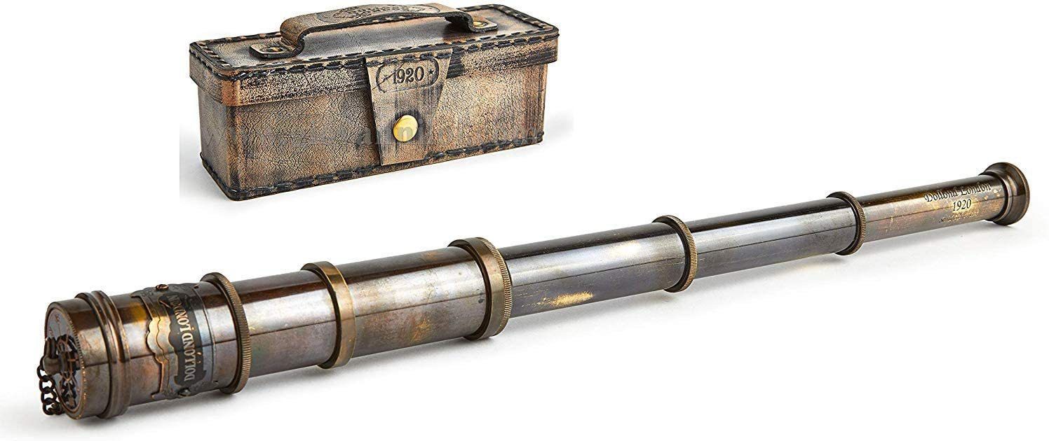 MohdHaseeb Functional Vintage Replica Brass Nautical Antique Catadioptric Telescope