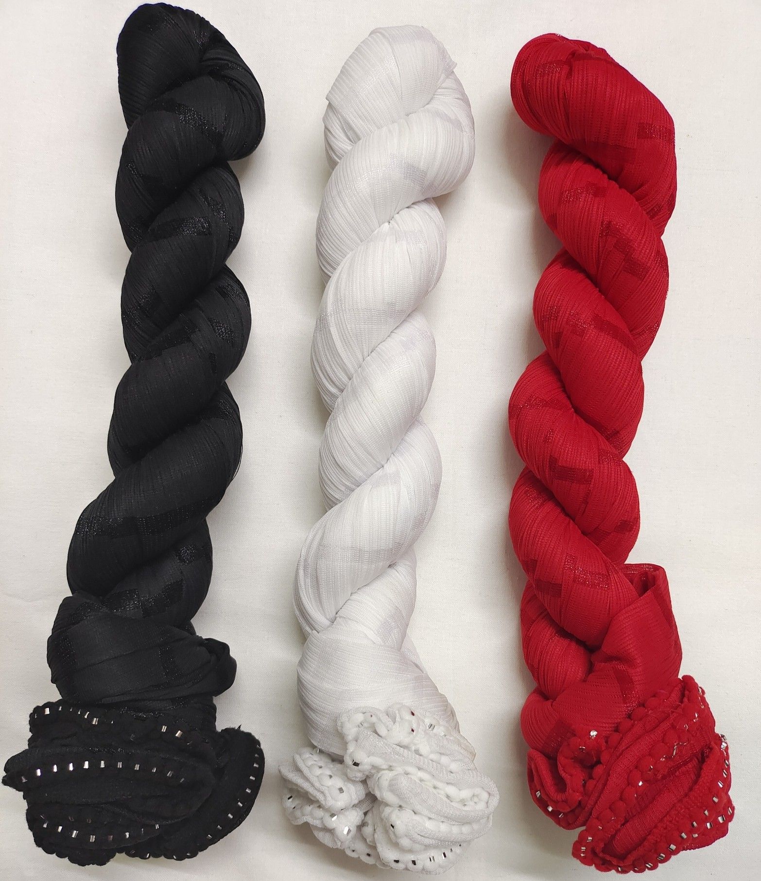 Lycra Blend Striped Multicolor Women Dupatta