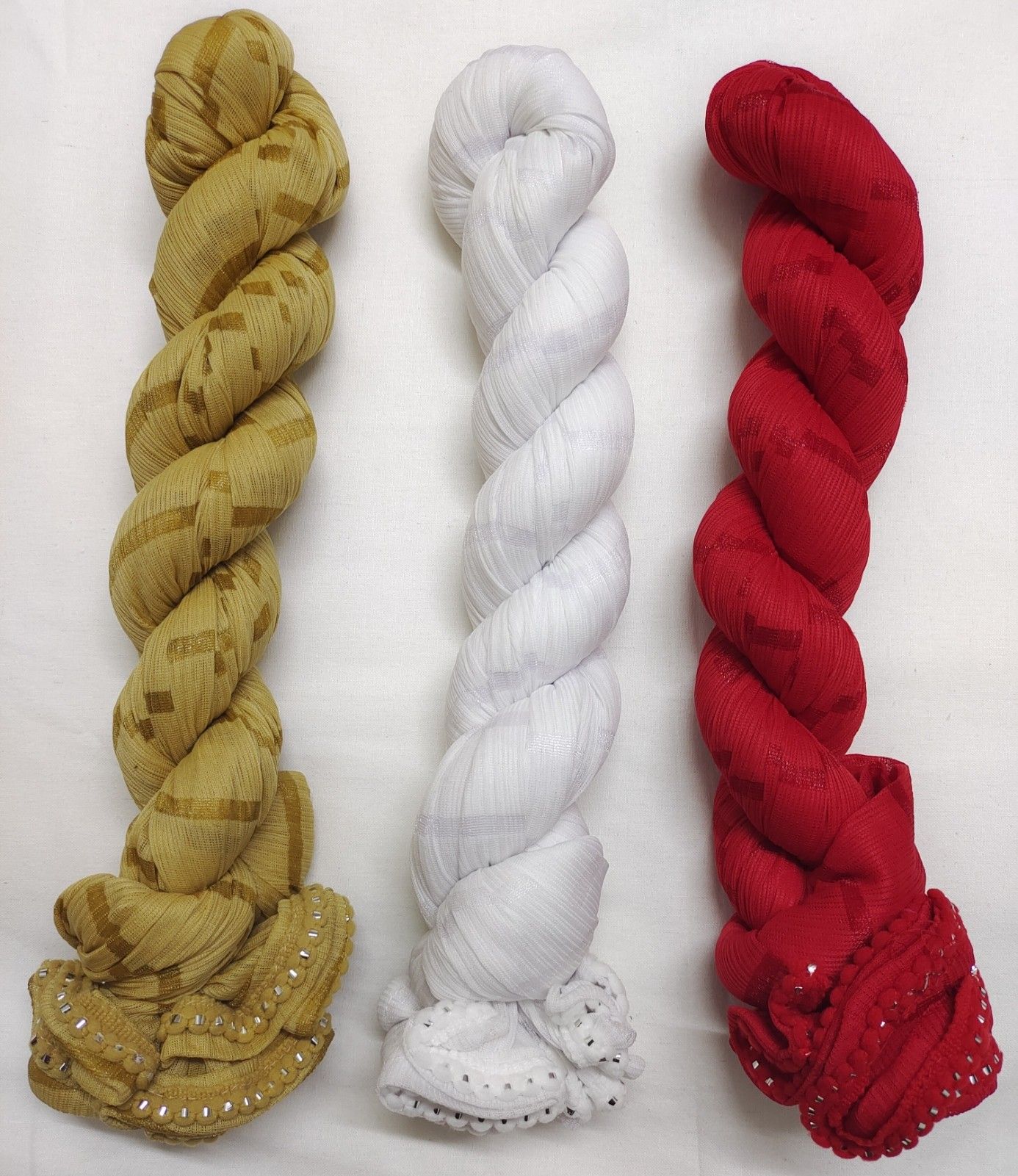 Lycra Blend Striped Multicolor Women Dupatta