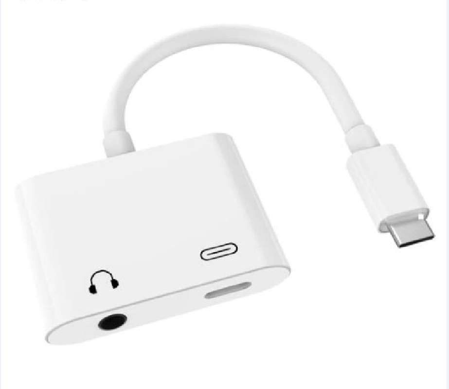 ENMORA Multicolor JH-031 2 in 1 Type C to Audio Jack and Type C Adapter K34 Phone Converter-image-25