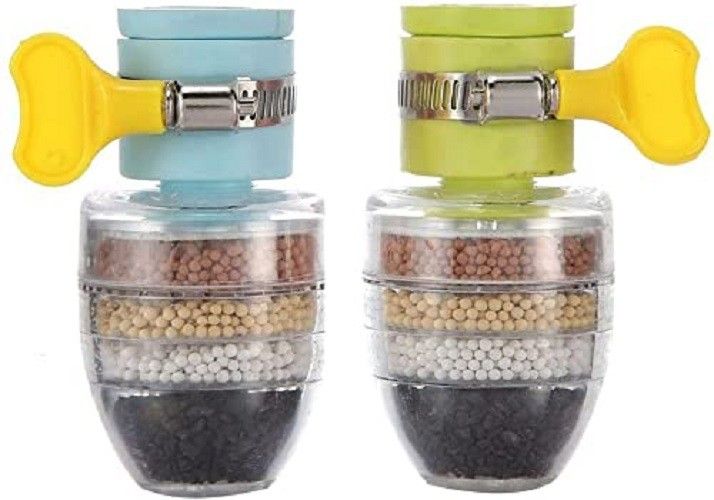 2 Pcs Faucet Filter, Activated Carbon Water Faucet Filter for Drinking Water Faucet Mount