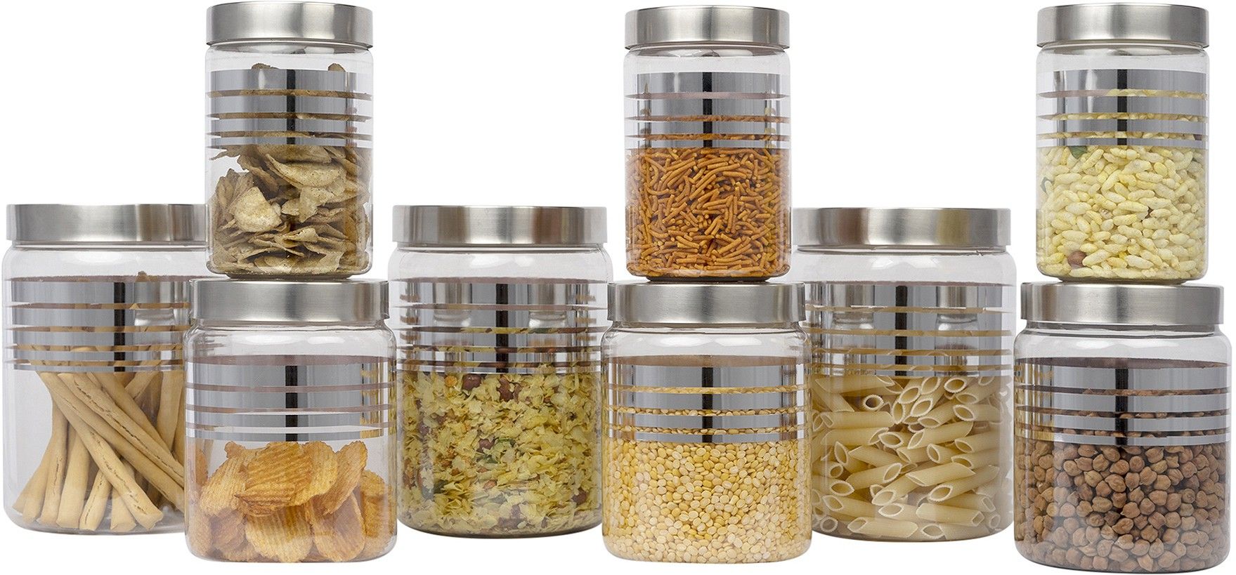 g-pet Plastic, Steel Grocery Container- 2000 ml, 1000 ml, 750 ml-picture-27