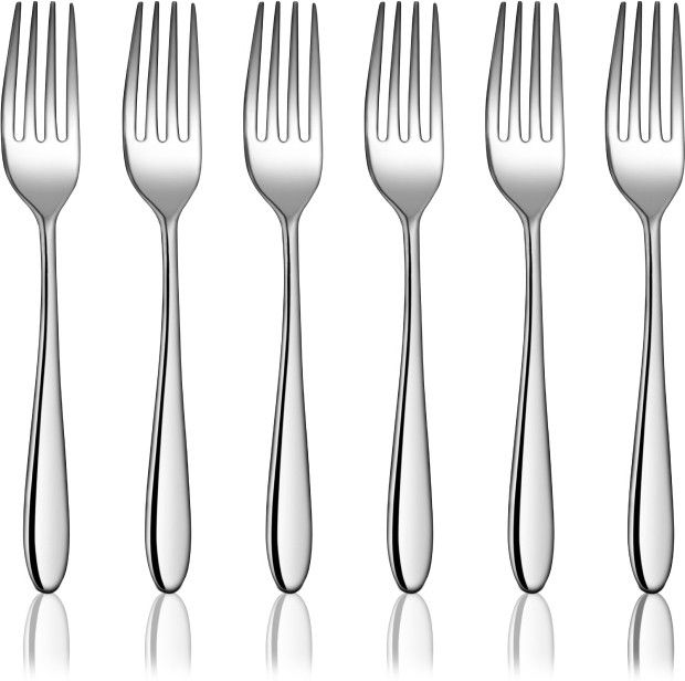 shri & sam Gracy Cutlery Set (6 Pieces Baby Fork) Stainless Steel Dinner Fork Set-picture-24