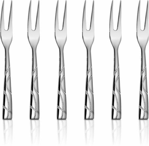 shri & sam GSW Dotted Fruit Fork Stainless Steel Fruit Fork Set-picture-13