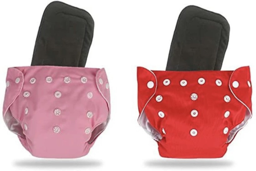 jaydison Solid Reuse Nappy Reusable Cloth Button Diaper & Insert 0-24M Jaym-01 image 1