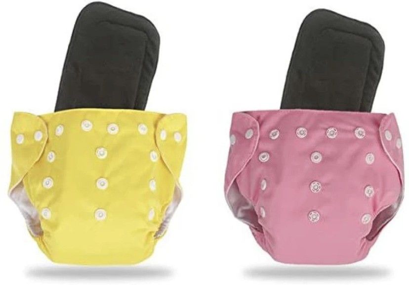 Solid Reuse Nappy Reusable Cloth Button Diaper & Insert 0-24M Jaym-01-image-37