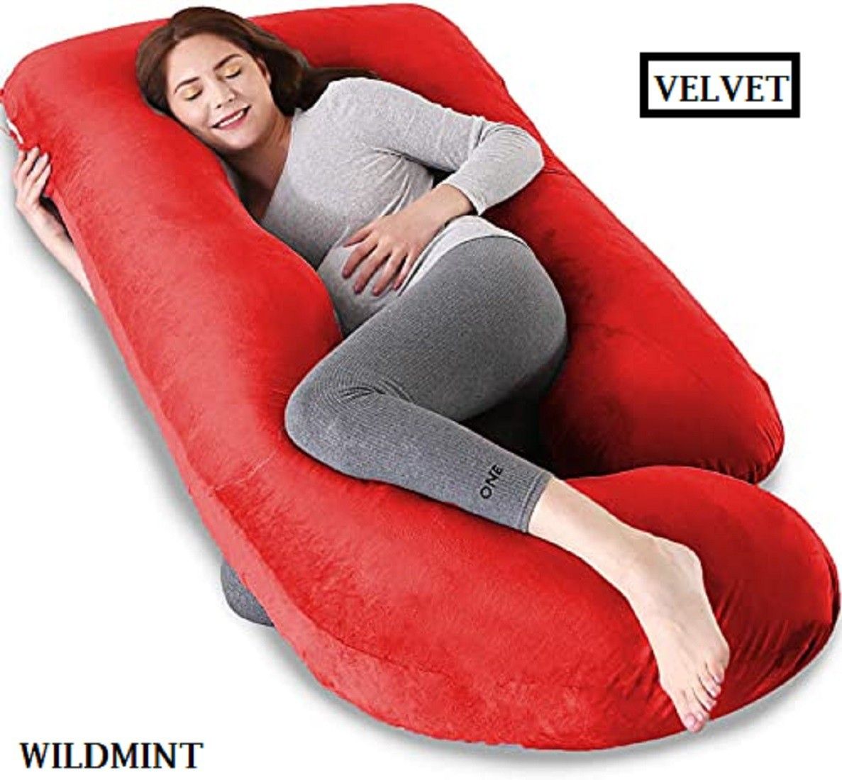 Microfibre Solid Pregnancy Pillow Pack of 1-image-42