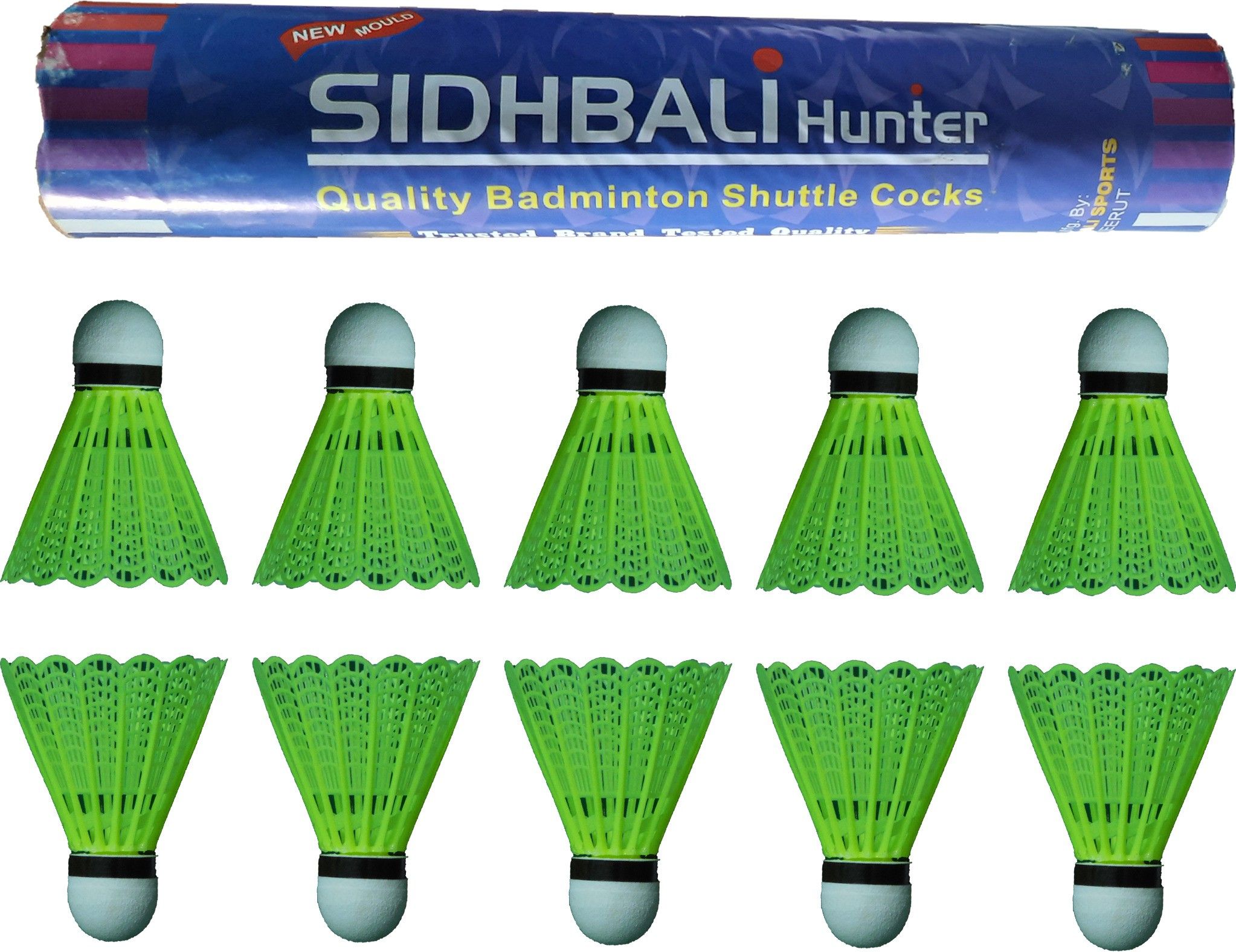 Good quality Nylon Shuttle Cock Nylon Shuttle (Medium , 77, Pack of 10) Nylon Shuttle - Multicolor-image-46