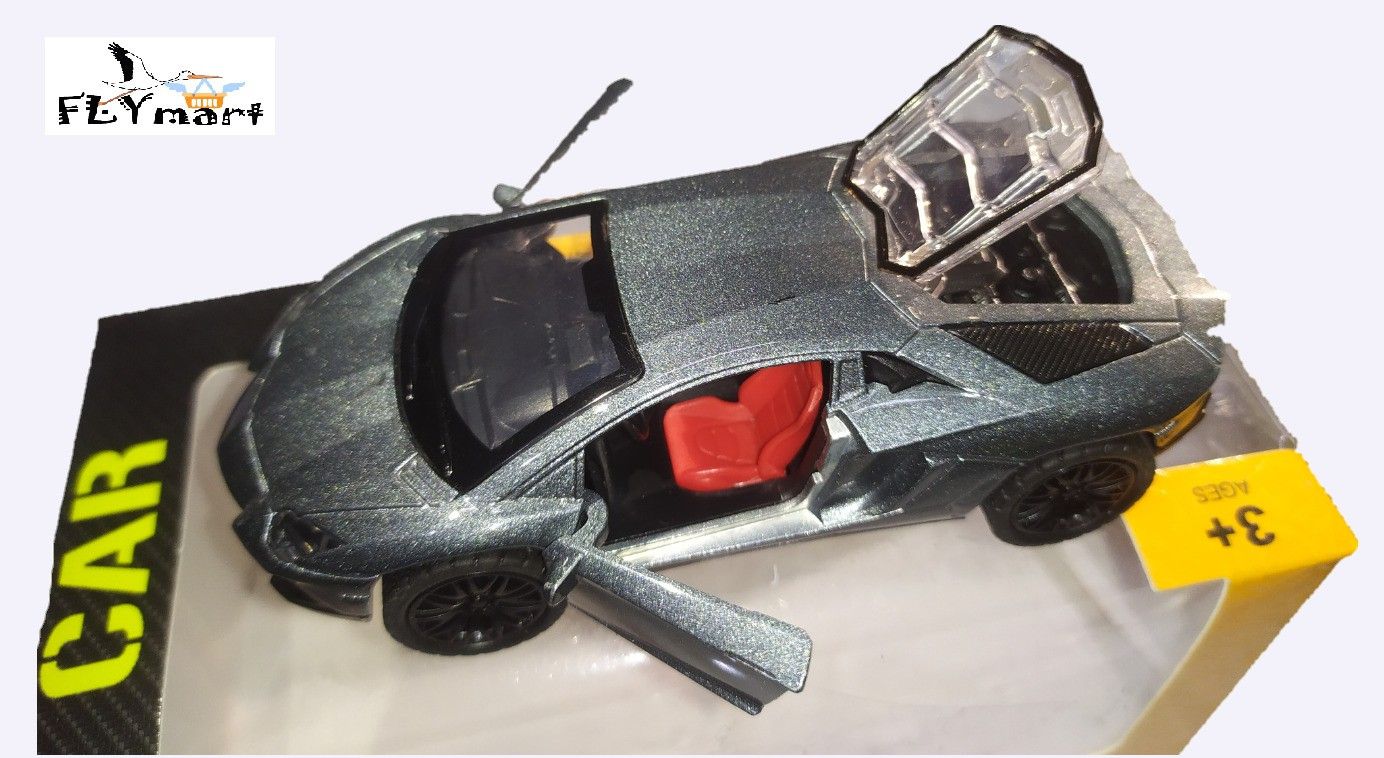 Die Cast Lamborgini look Pull Back Wheel, Door Roof Open Metal Car No LED Music-image-18