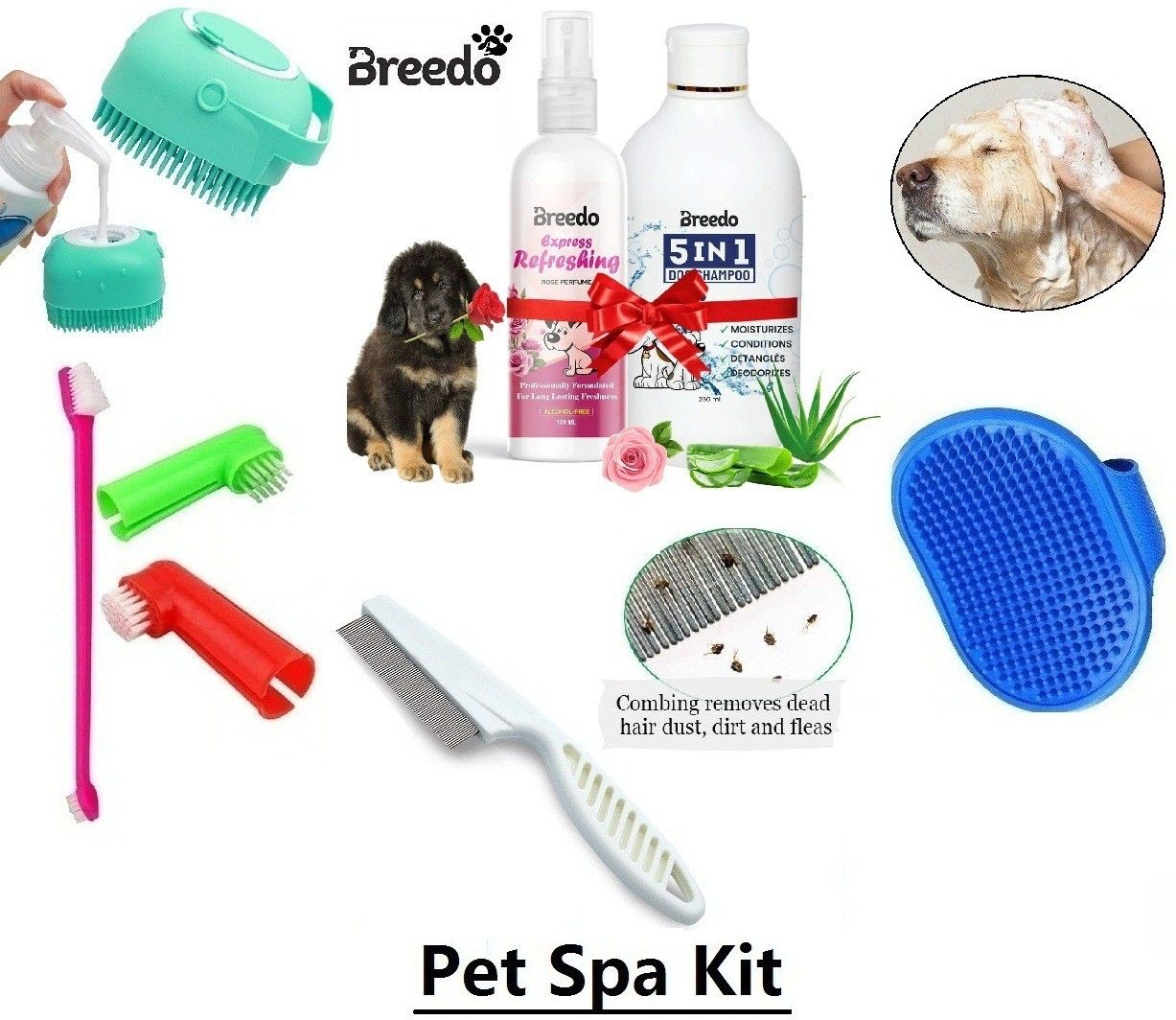 The Best Deal (Combo of 6) Dog & Cat Needs Grooming Kit For All Types Pets Pet Spa Kit-image-3